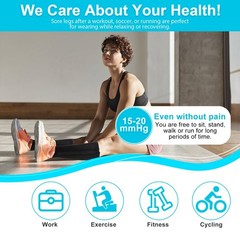 2 Pairs Zipper Compression Socks for Men Women, 15-20mmHg Open Toe Compressio.