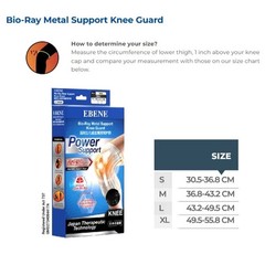 1 Pair EBENE Metal Knee Guard | Bio-Ray Technology Stability Comfortable Support