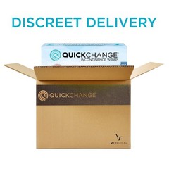 QuickChange Men’s Incontinence Wrap | Maximum Absorbency | One-Size | 100 Count