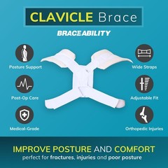 BraceAbility Clavicle Support Brace – Figure 8 Upper Back Brace Posture Correcto
