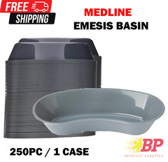 Medline DYND80327 Plastic Emesis Basins – 500 mL Graphite – Case of 250PCS