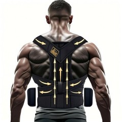 Adjustable Posture Brace for Upper Back & Shoulders, Fits Height Under 200cm …