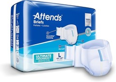Case Pack Attends Adult Unisex Disposable Briefs (Please Read Description)