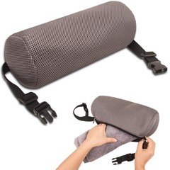 1Pcs Lumbar Roll Support Pillow Coverâ€“ Low Back for Grey
