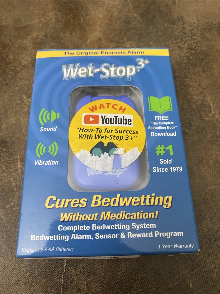 WET STOP 3 Cures Bedwetting Enuresis Alarm w/Loud Sound & Strong Vibration Blue