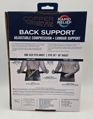 NEW Copper Fit Rapid Relief Back Support Belt 3-in-1 Hot Cold Therapy Brace OSFM
