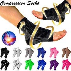 Compression Socks Sleeve Ankle Arch Support Plantar Fasciitis Heel Foot Pain US