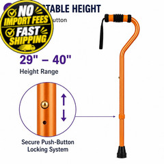 Sky MedSupply Int’l Corp Standard Offset Walking 0.64 Pound, Aluminum Orange