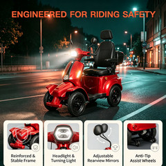 1000W Heavy Duty 4 Wheel Mobility Scooters Electric Powered Chair All M-Scooter