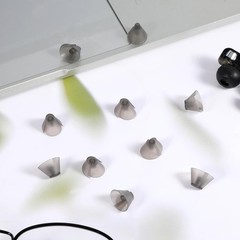 Soft Silicone Hearing Aid Domes – 10 Pcs Dark Gray Tulip Design Tips
