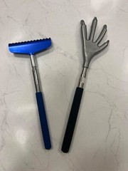 Back scratcher 2 pieces! CLAW Blue wide scratcher and silver claw scratcher