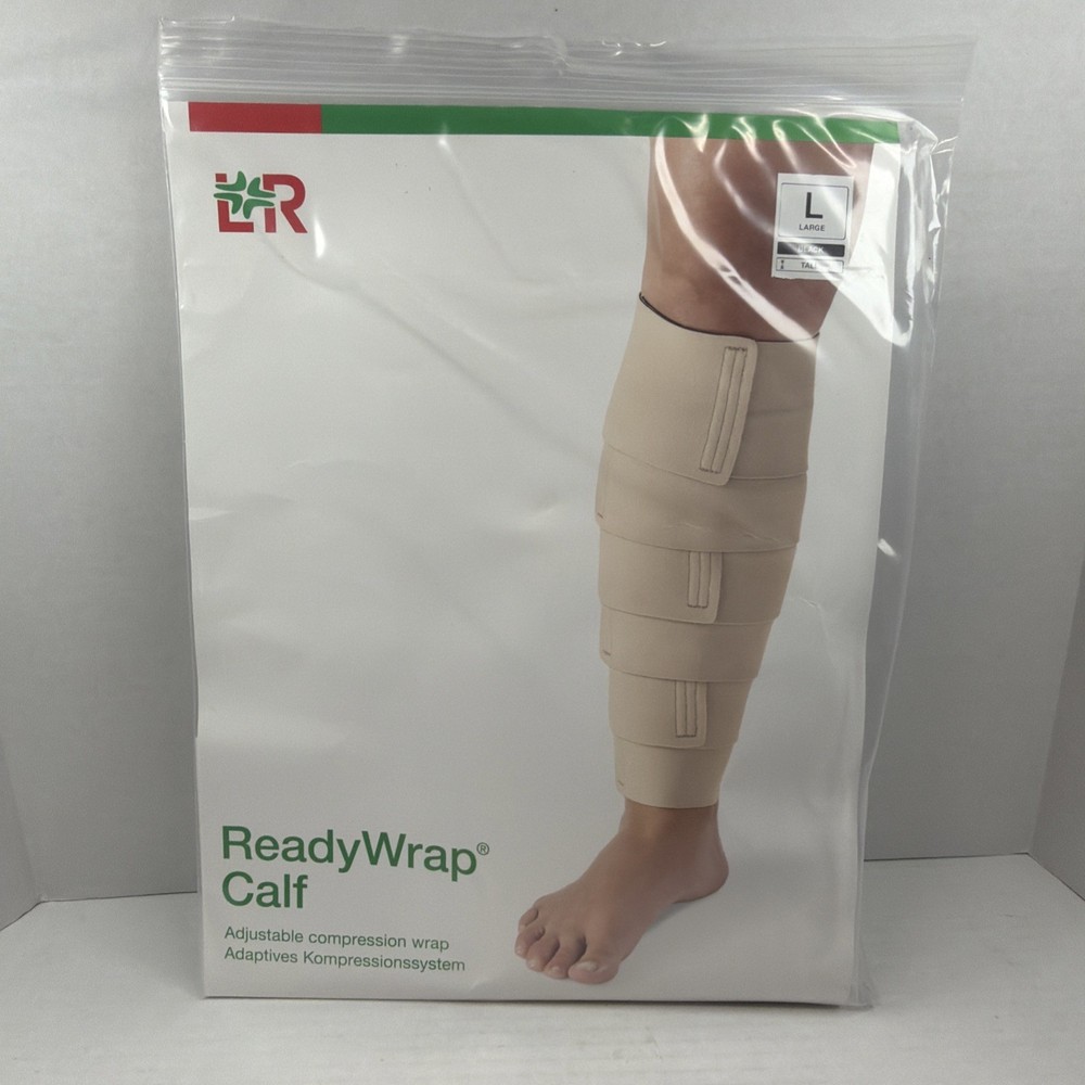 L&R ReadyWrap Calf Adjustable Compression Wrap Large Tall Black New