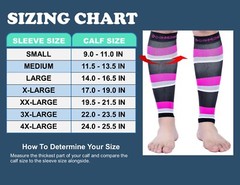 Doc Miller Legs Compression Stockings Calf 20-30MMHG Sleeves For Varicose Pain