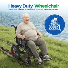 Electric Wheelchair Folding Heavy Duty Power Wheelchair 4 MPH 330lbs For Senior