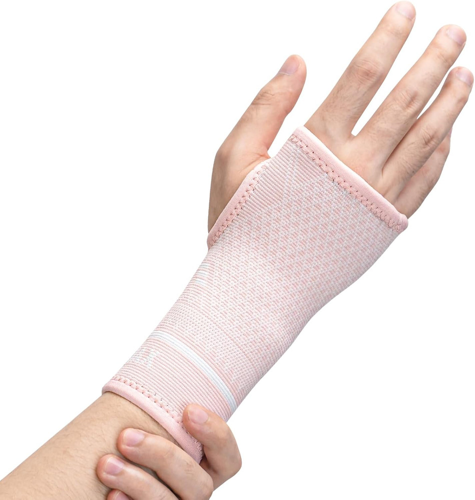 Copper Wrist Compression Sleeve 1 Pair, Comfortable Hand Brace Support for Arthr
