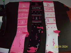 Compression Socks, Women’s, BC., Lg., Pink/Black/White, Set/3, New
