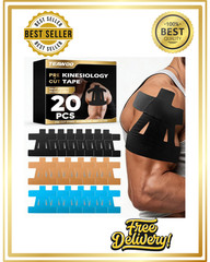 Precut Kinesiology Tape for Shoulder (20 Pcs) – Waterproof Breathable Athleti, E