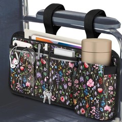 FINPAC Wheelchair Side Storage Bag w/Cup Holder, Wheelchair Armrest Accessories