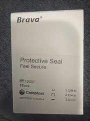 Coloplast Brava Protection Seal – Feel Secure #12037 Box of 10 New Expires 2027