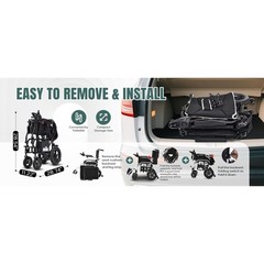 Ultralight 36Lbs Foldable Electric Wheelchair Adults Seniors 12 Mile Range All
