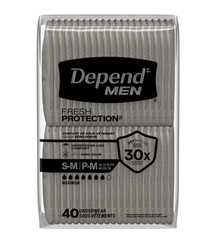 Depend Fresh Protection Incontinence Underwear for Men, Adult Diapers, S/M, 80Ct