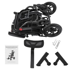 Adult Reclining Wheelchair Adjustable Transport Wheelchair for Seniors 90°-175°