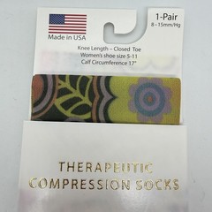 Celeste Stein Therapeutic Compressions Knee Length Women’s Socks Size 5-11 Flora