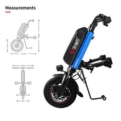12Inch A5 Suspension Handcycle Electric Wheelchair Attachment 250W/500W 8AH-17AH