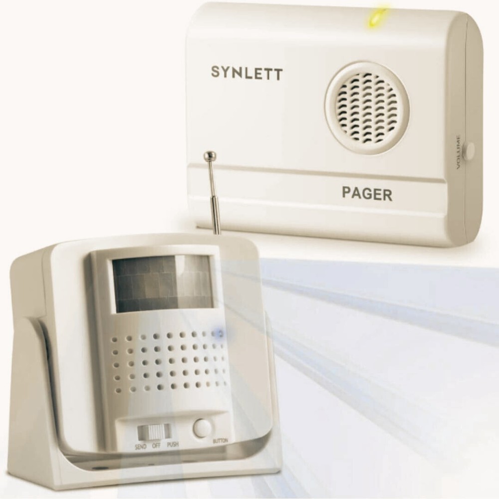 Bed Alarm Caregiver Pager with Wireless Motion Sensor Alarm Indoor Fall Prevent