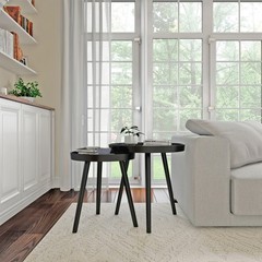Nesting – Set Of 2 Round End For Living Room Bedroom Or – Set