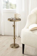 Kate And Laurel Engles Traditional Adjustable-Height Pedestal Drink Table 10 X