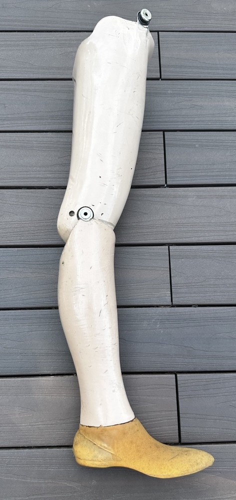 Vintage Above Knee Prosthetic RT Artificial Limb Medical Oddity Steampunk Prop