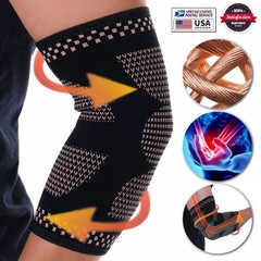 1PCS Copper Elbow Brace Compression Sleeve Support Arthritis Tendon Joint Wrap