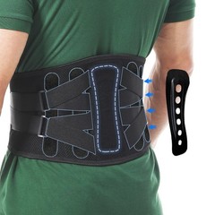 Paskyee Back Brace for Lower Pain Men M (Waist: 30-37 Inch), Black