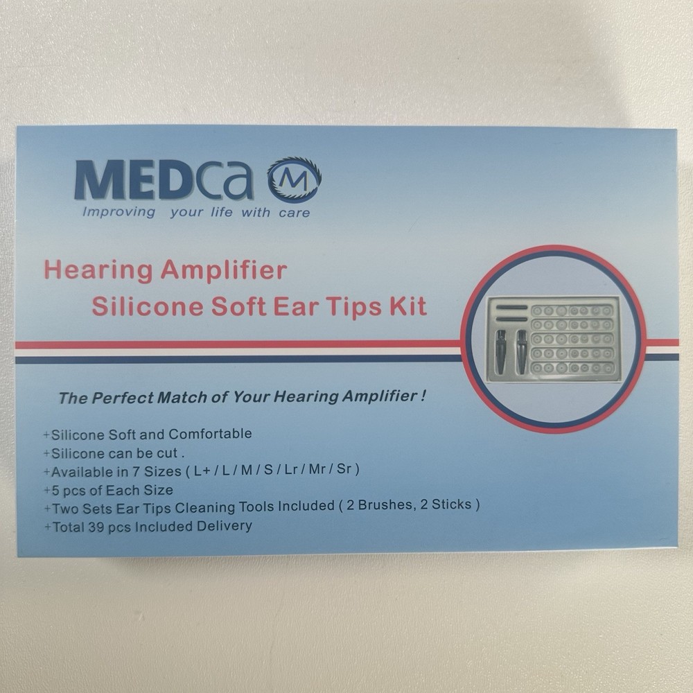 Medca – Hearing Amplifier – Silicone Soft Ear Tips Kit – 39 Pieces