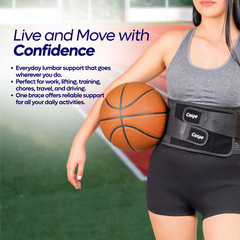 Lower Back Support Brace Adjustable Work Lumbar Belt for Pain Relief Men Women