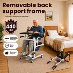 440 lbs Hydraulic Patient Transfer Lift Chair Manual Hydraulic Lift w/Split Seat