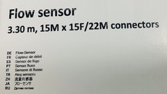 Hamilton Flow Sensor 282051 3.30 M, 15 X 15 F/22 M Connectors