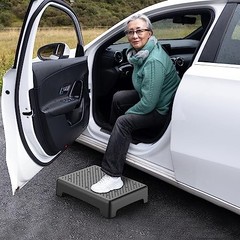 Mobility Step Stool for Adults & Seniors – Non-Slip Platform Indoor and Black