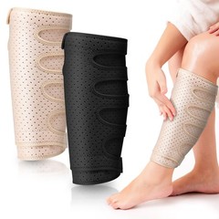 2 Pcs Lymphedema Compression Wraps Calf Adjustable Brace 5 Strap Leg Wraps for L