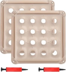2-Pack Waffle Inflatable Seat Cushions 17×17 Inches with 2 Air Pumps – Pressu…
