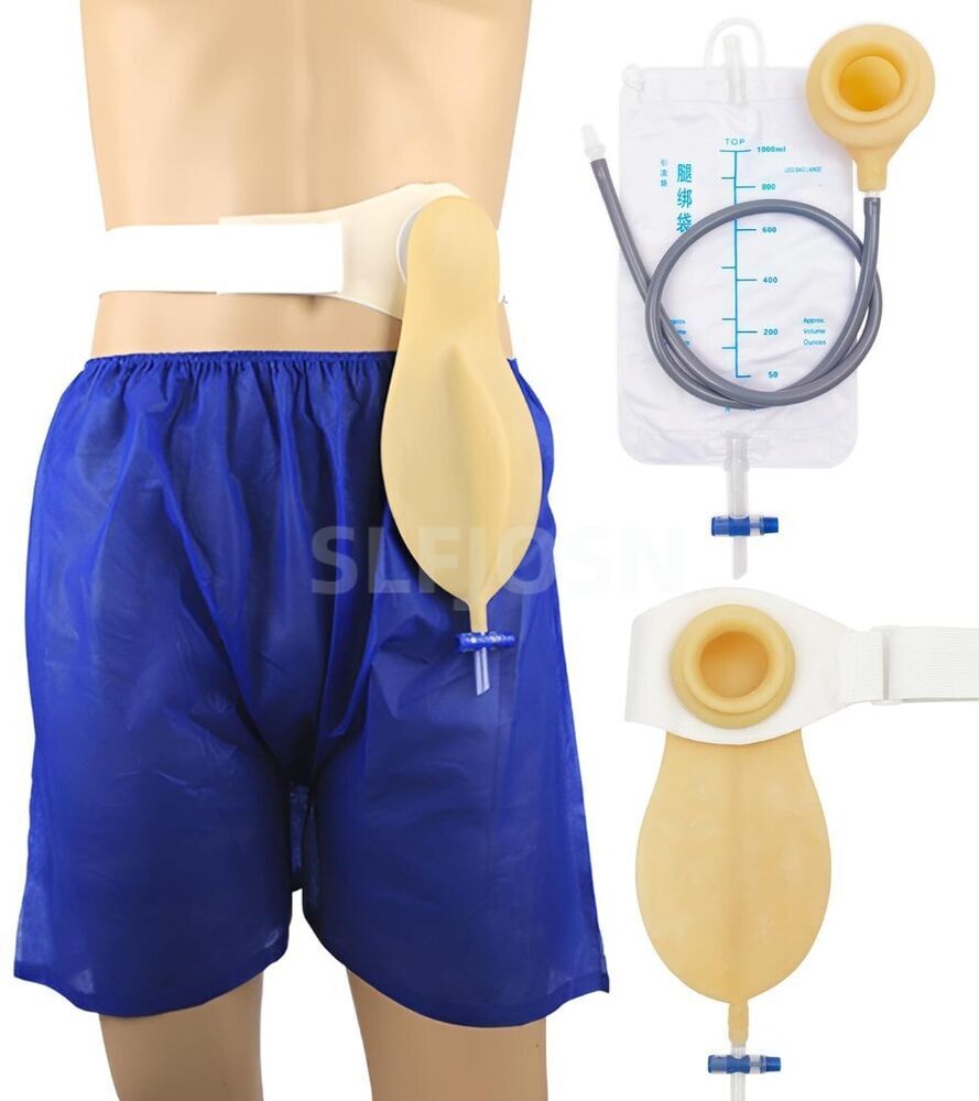 Bladder Lumbar Side Pocket Day/Night Set Latex Material Colostomy bags Reusable