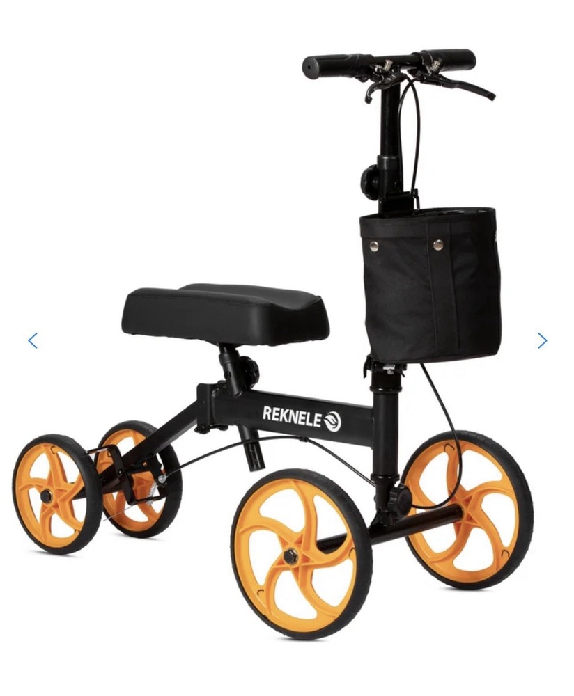 ELENKER MT-9253 Knee Walker Scooter Foldable Steering Brake 300 lb Black