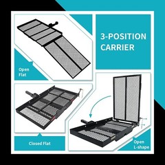 500lbs Wheelchair Hitch Carrier Mobility Electric Scooter Loading Ramp For caR