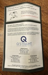 Q’Straint Heavy Duty Wheelchair Restraint Set Metal Nylon Silver Black Blue 2 PC