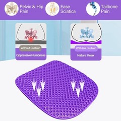 17″ x 15″ Large Gel Seat Cushion – Breathable & Non-Slip for Ultimate Comfort