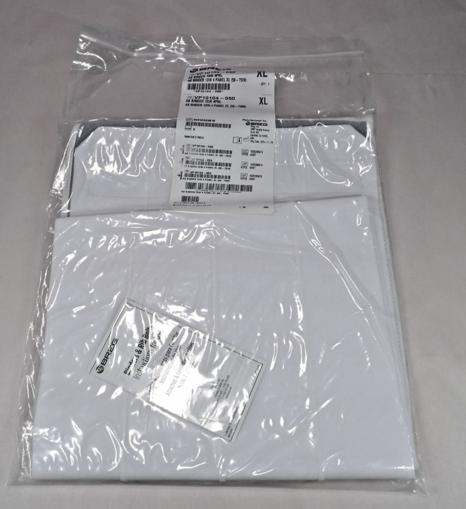 BREG Ab Binders 12” 4 Panel XL 50-75” VP10104-050 White Brand New