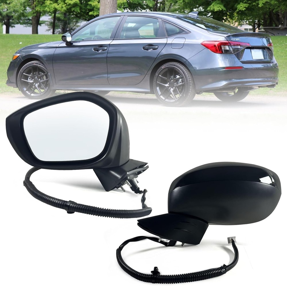 Left Driver Side Mirror Fits 2022 2023 2024 2025 2026 HONDA CIVIC Sedan/Hatchbac