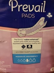 Prevail Bladder Control Pad, 9.25″ Regular, Moderate Absorbency BC-012, 20 Pads