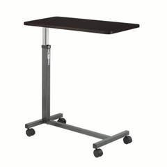 Overbed Table Tray Hospital Bed Rolling NonTilt Adjustable Height Food Cart Desk